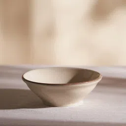 Pure Home and Living Beige Porcelain Solid Serving Bowls image 1