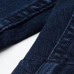 Allen Solly Jeans Navy Cotton Slim Fit Denim Shorts image 4