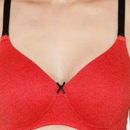 Rosaline by Zivame Red Half Coverage T-Shirt Bra image 4