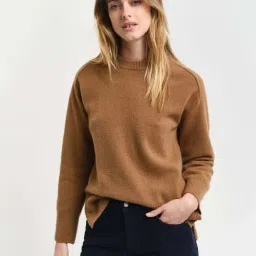 Gant Brown Relaxed Fit Sweater image 1