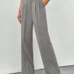 BROADSTAR Women Smart High-Rise Easy Wash Pleated korean pants-image-80