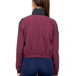 Reebok Classics Maroon & Black Cl Cropped Jacket image 2
