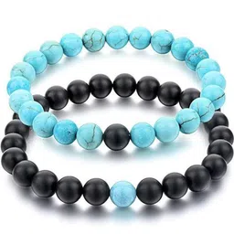 Divine souvenirs Unisex Set Of 2 Artificial Beaded Elasticated Bracelets-picture-40