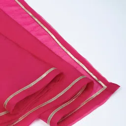Pink Fort Pink Organza Dupatta image 4