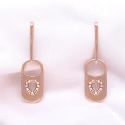 crash.club by CKC 925 Sterling Silver Heart Drop Zircon Earrings for Women image 1