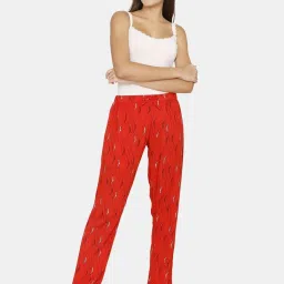 Coucou by Zivame Red Printed Pajamas image 4