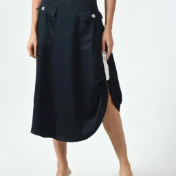 Office & You Navy A-Line Skirt image 1