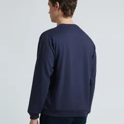 Pepe Jeans Navy Cotton Regular Fit Printed Sweatshirt image 2