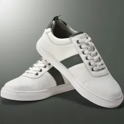 Woodland Men's White Casual Sneakers image 1