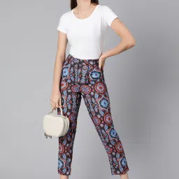 Oxolloxo Multicolor Printed Mid Rise Pants image 4