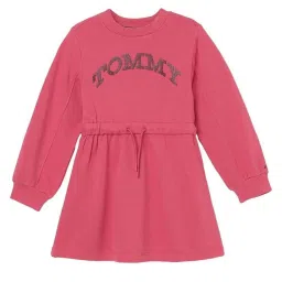 TOMMY HILFIGER Heritage Pink Solid Relaxed Fit Dress image 1