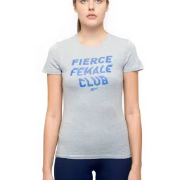 Reebok Medium Grey Heather TE Graphic Fierce T-Shirt image 1