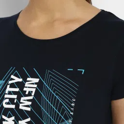 Appulse Navy Cotton Graphic Print T-Shirt image 5