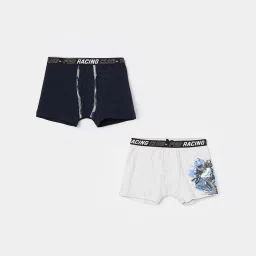 Fame Forever by Lifestyle Boys Black & White Cotton Solid Boxer image 1