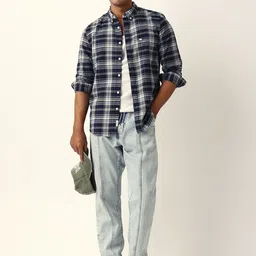 THE BEAR HOUSE Men Slim Fit Checked Casual Shirt image 2