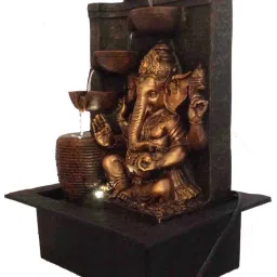 eCraftIndia Golden Lord Ganesha Water Fountain image 3