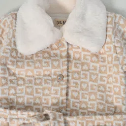 BAESD Girls Geometric Woollen Tailored Jacket image 4