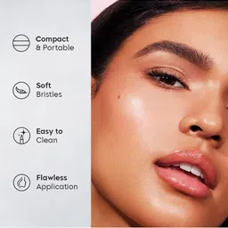 Gleva Retractable Kabuki Face Brush- Black image 4