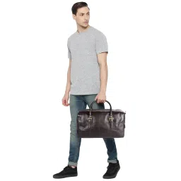 Hidesign Brown Medium Duffle Bag image 2