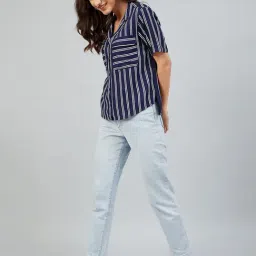 Marie Claire Navy Striped Shirt image 4