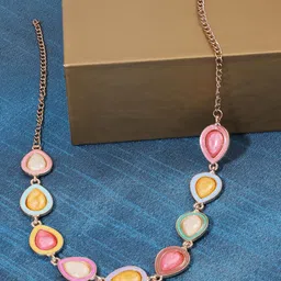 Zaveri Pearls Gold-Plated Choker Necklace-image-99