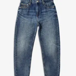 TOMMY HILFIGER Boys Blue Basic Loose Fit Mid Rise Jeans-image-96