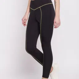 Clovia Black Regular Fit Tights image 3