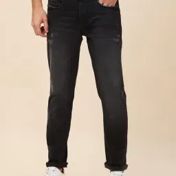 Being Human Black Blended Slim Fit Solid Jeans-image-57