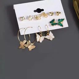 Crazy Fashion Pack Of 6 Contemporary Studs Earrings-image-98
