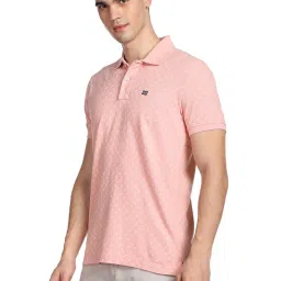 Arrow Pink Regular Fit Printed Polo T-Shirt image 3