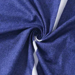 Swayam   Stripes Blue & Red 240 TC Cotton King Bedsheet with 2 Pillow Covers image 3