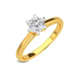 Kisna Diamond & Gold Jewellery 0.50 CT Lyric Solitaire 14k (585) Diamond & Gold Ring For Women-picture-22