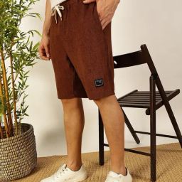 Thomas Scott Brown Relaxed Fit Solid Shorts-picture-8