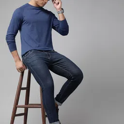 Roadster The Lifestyle Co. Raglan Sleeves Pure Cotton T-shirt image 5