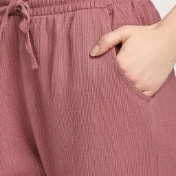 R&B Pink Polyester Mid Rise Trackpants image 4