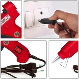 CRAFTYGUN 20 W Standard Temperature Glue Gun with 25 Sticks ON OFF Switch & Indicator 7 mm Stick Diameter Red, (RED)MINI-20WWT-25-ST image 3