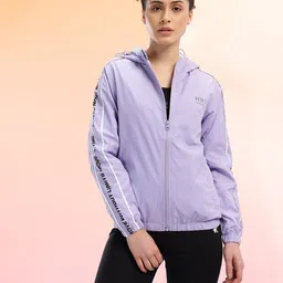 HRX by Hrithik Roshan Mock Collar Hooded Training Jacket image 3