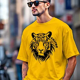 THE BEETEL HOUSE Men Graphic Printed Round Neck Cotton Oversized T-shirt-picture-33