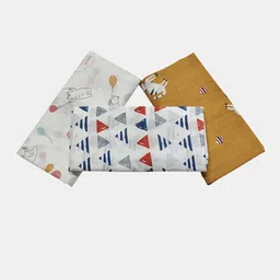 Trance Home Linen Infants Set Of 3 Circus Printed Pure Cotton Swaddle Wrap image 5