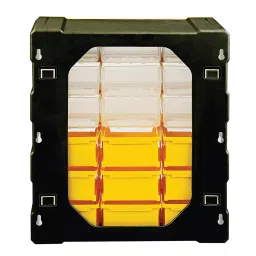 Alkon ACO-9B9D Polypropylene 457 x 424 x 164 mm Yellow Drawers Component Organisers image 3