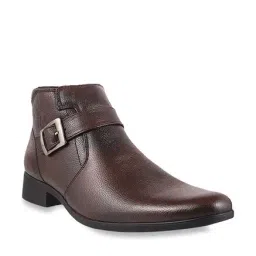 Metro Men's Brown Monk Boots-picture-38