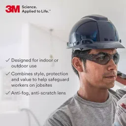 3M Virtua Protective Eyewear Polycarbonate Smoke Lens & Smoke Frame Anti-Fog, 11330 (Pack of 10) image 4