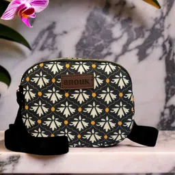 Anouk Printed Sling Bag with Tasselled-image-57