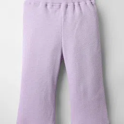 Little Kangaroos Cotton Knit Full Length Solid Color Leggings - Lilac-image-66