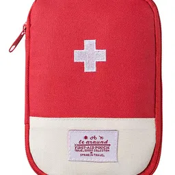 House of Quirk Nylon Oxford First Aid Bag Empty First Aid Pouch Multifunction Emergency Medicine Storage - Red-picture-21