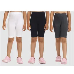 Zion Cotton Lycra Knit Pack Of 3 Solid 4 Way Stretchable Tights - Multi Colour-picture-17