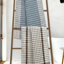 Athom Living Premium Cotton Bath Towel 75 x 150 Multi Colour Pack of 2-picture-32