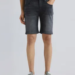 Pepe Jeans Black Regular Fit Denim Shorts image 1