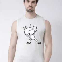 Friskers Grey Slim Fit Sleeveless T-Shirt-image-22