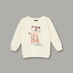 Juniors by Lifestyle Girls Off White Cotton Printed Sweatshirt-image-94